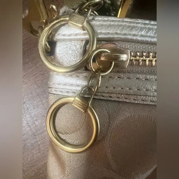 Coach Poppy Signature Gold Crossbody Bag